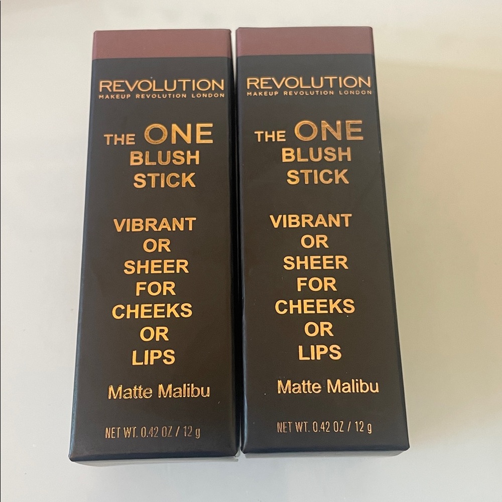 Revolution Makeup blush stick - Matte Malibu -  Bundle of 2